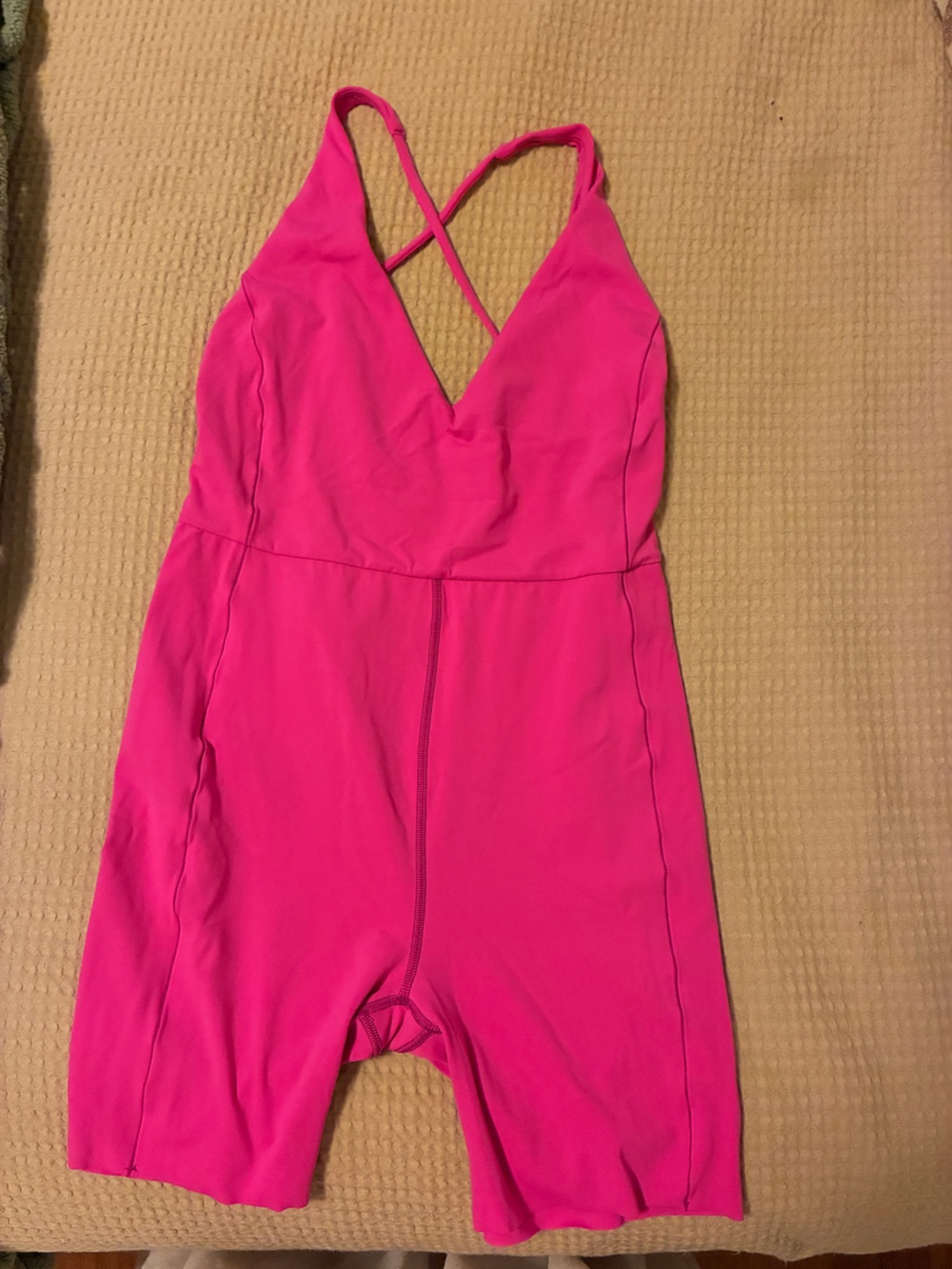 Left On Friday Bright Pink Playsuit with 5” short